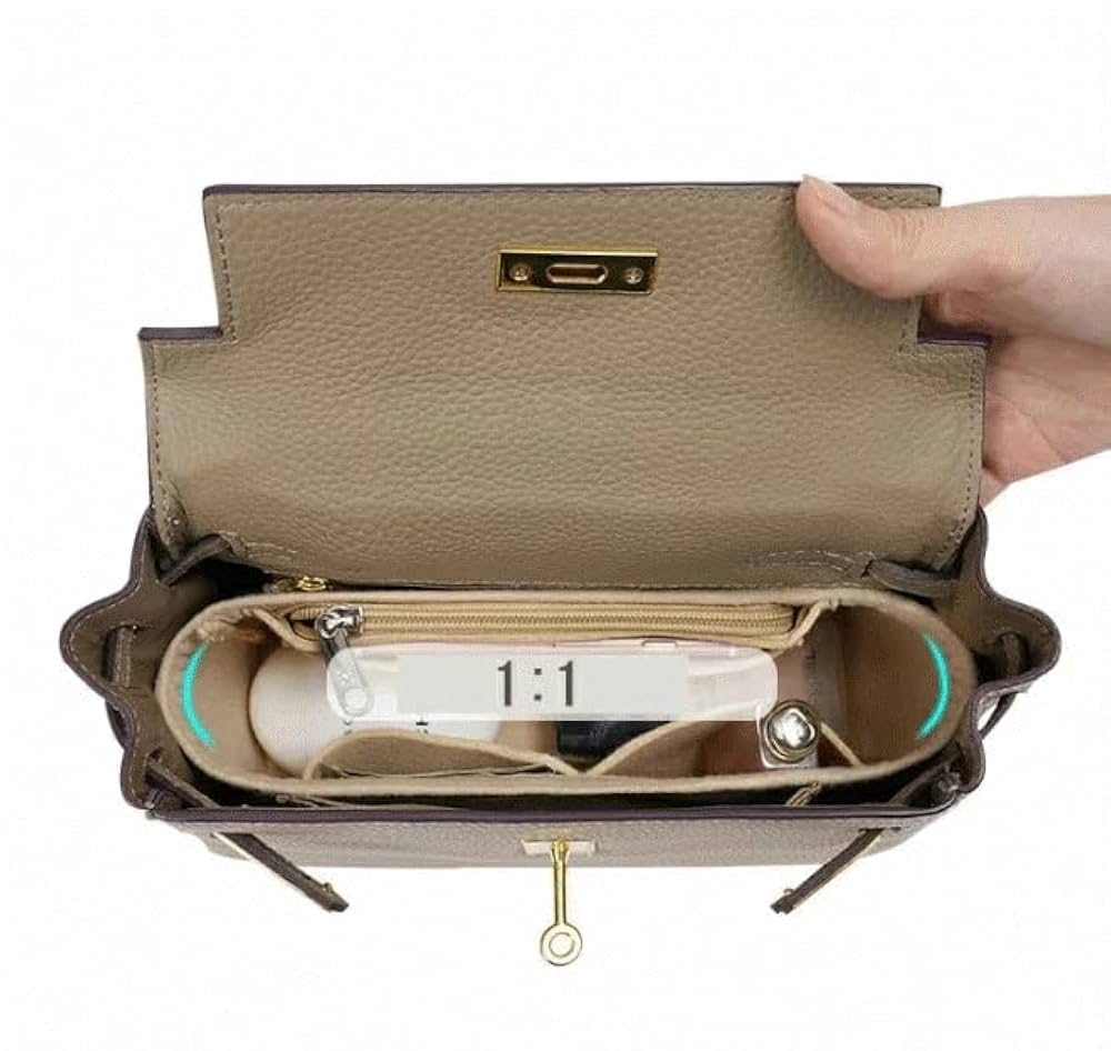 【新品】HERMES ケリー 32 バックインバッグ 軽い　自立　シンプル　単色 ケリー バッグインバッグ インナーバッグ 型崩れ防止 ケリー